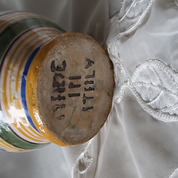 Unique Vintage Ceramic Pitcher - Made in Italy - 7" high - Picture 3 of 3